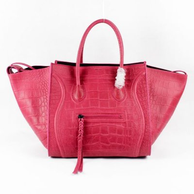 Celine Boston Rose Borse in pelle di coccodrillo