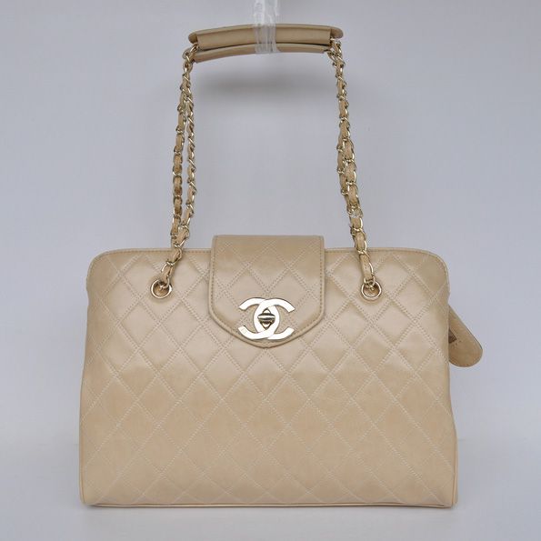 2014 New Chanel Clafskin borsa di cuoio 67.198 Albicocca