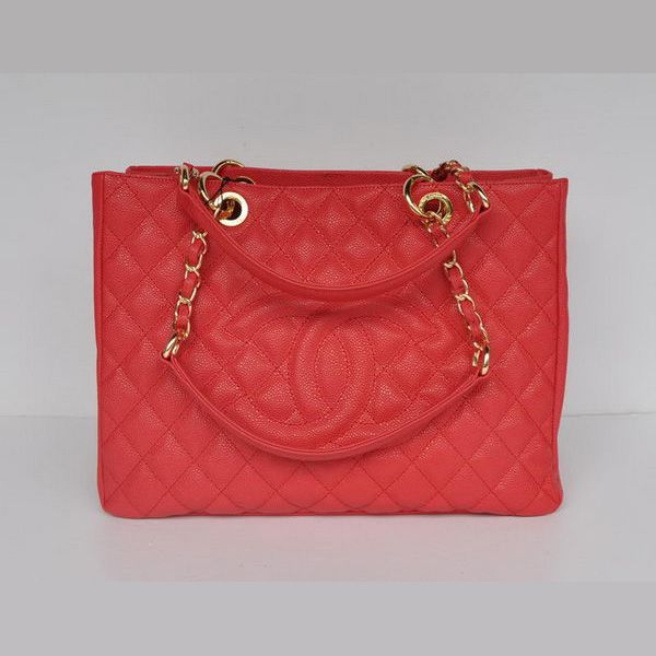 Borsa Chanel A50995 Rosso Caviar Leather Shoulder Oro