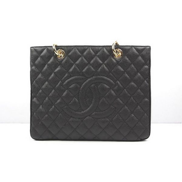 Borse Chanel Nero Caviar pelle con hardware oro 50995