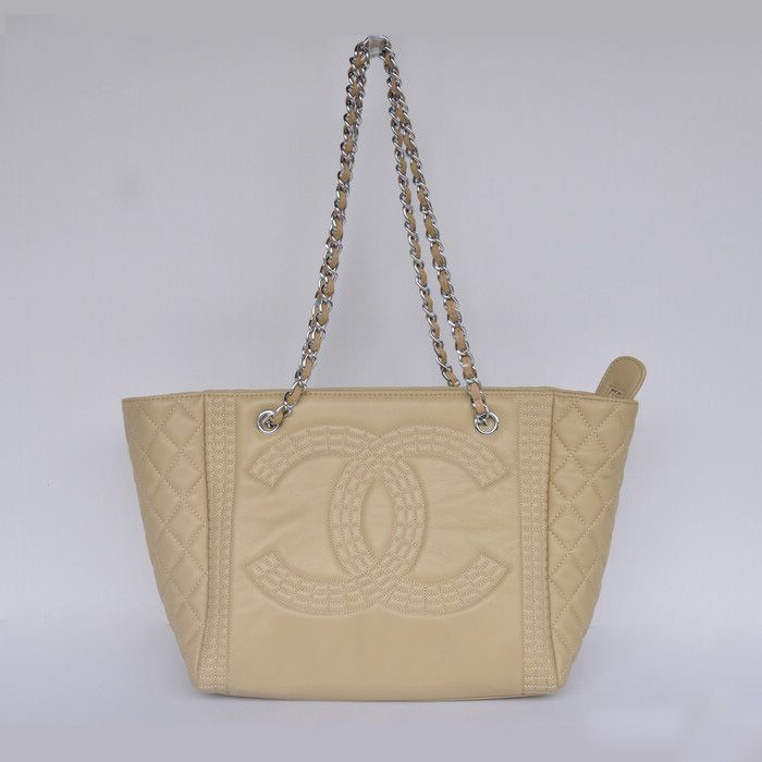 Chanel Tote Borse pelle di pecora A30175 Albicocca