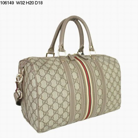 Gucci GG 106149 kaki Top Maniglie Gucci Medium Boston Bag