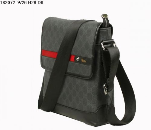Nero Gucci 182072 New Mens Messenger Bag in PVC