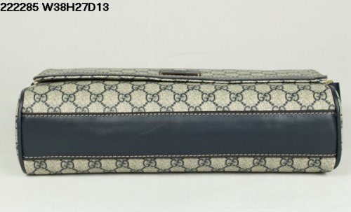 Gucci 222.285 Large Canvas Messenger Bag Blu