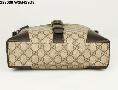 Gucci 298.036 impermeabile Materiale in pelle Borsa Unisex Caffè