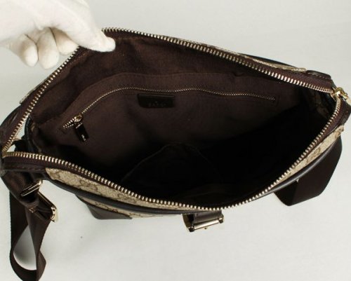 Gucci 298.036 impermeabile Materiale in pelle Borsa Unisex Caffè
