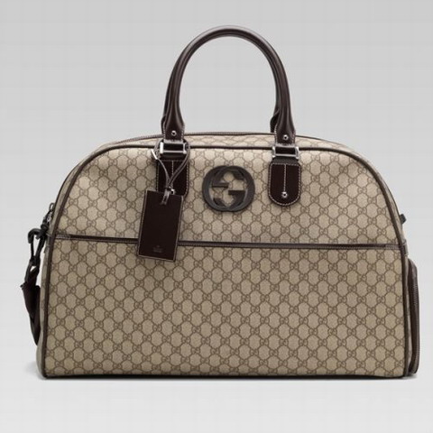 Duffel Gucci Outlet con interblocco Particolare G 246306 in Beig