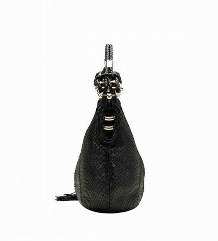 Gucci Outlet Techno Horsebit Medium Hobo 240261 Nero
