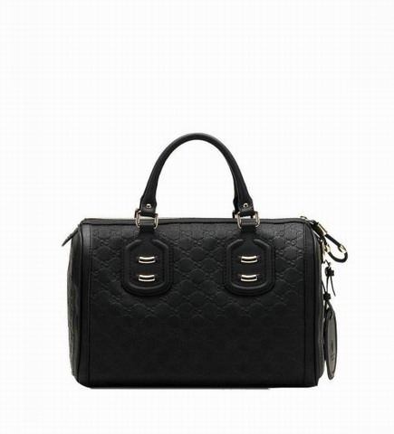 Gucci Techno Tag Medium Boston Bag 241097 Blac