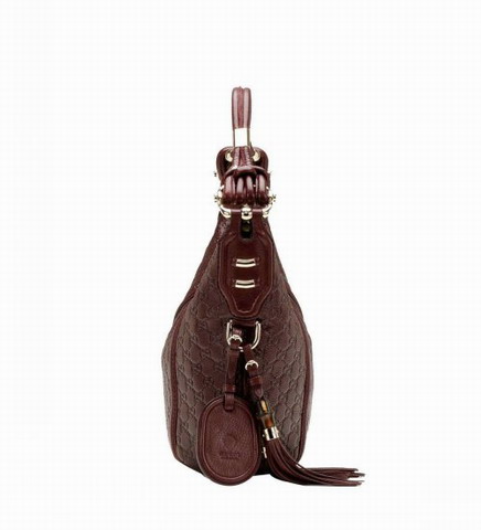 Gucci Outlet Techno Horsebit Medium Hobo 240261 Bordeaux