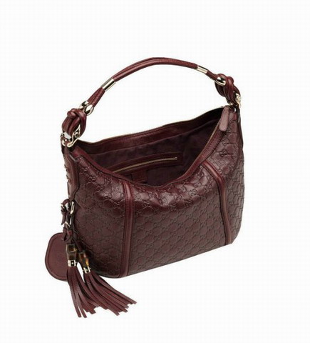 Gucci Outlet Techno Horsebit Medium Hobo 240261 Bordeaux