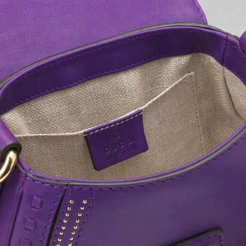 Gucci Outlet Snaffle Bit Borsa da spalla piccola 263.956 in viol