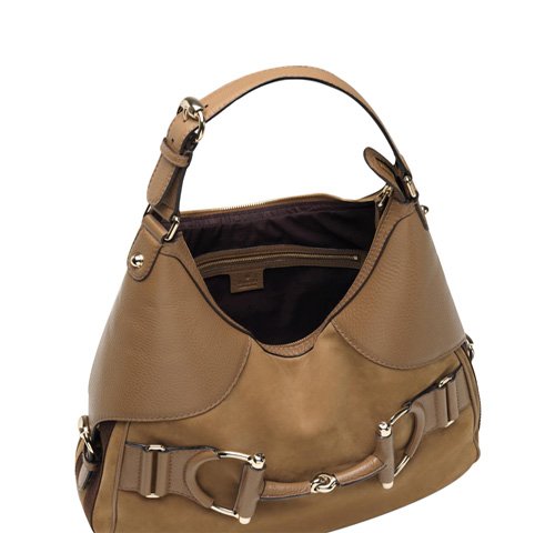 Gucci Outlet Heritage Medium Hobo 247602 Light Brown