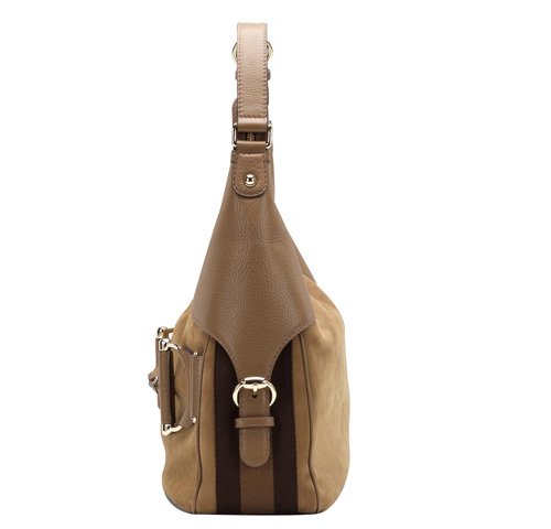 Gucci Outlet Heritage Medium Hobo 247602 Light Brown