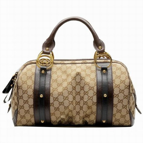 Gucci interblocco Medium Boston Bag 223953 Beige / Marrone