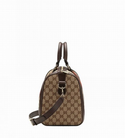 Gucci Vintage Web Medium Boston Bag 247205 Beige / Marrone