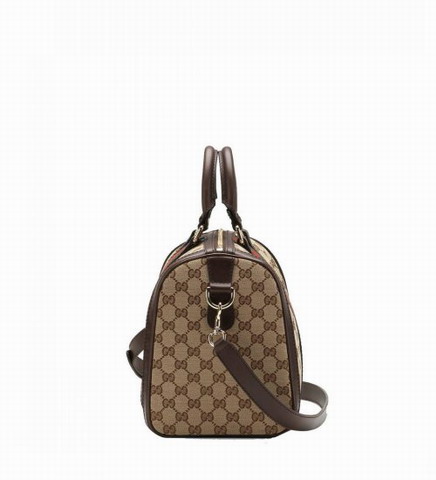 Gucci Vintage Web Medium Boston Bag 247205 Beige / Marrone