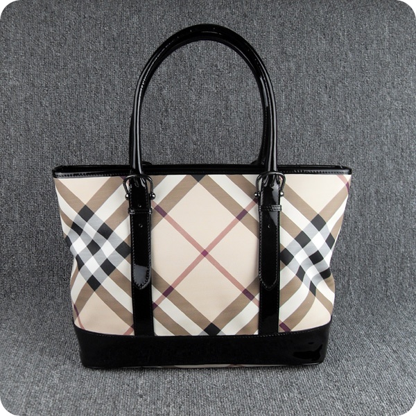 Burberry Shopping Borse Burberry Donne caso Borse classicoa Ckeck Nero