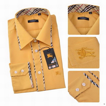 Classico Burberry Maglie a manica lunga Uomo Giallo Burberry_080