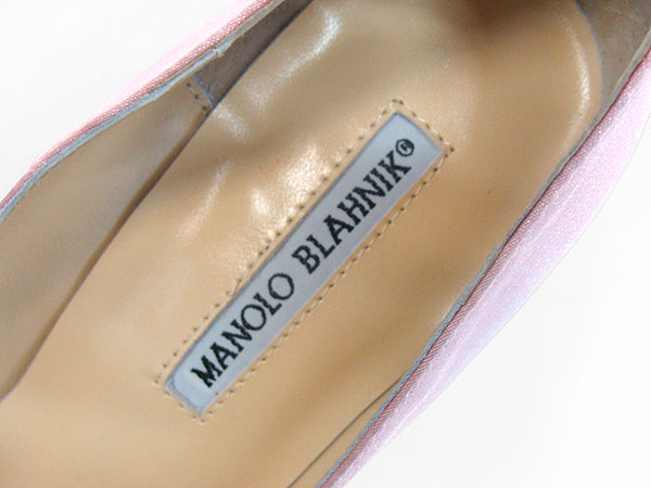 Manolo Blahnik Something Pink Satin Pump