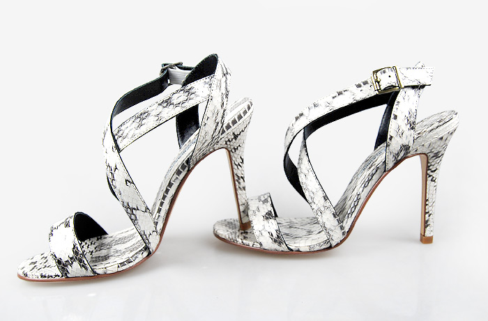 Manolo Blahnik snakeskin slingback sandals