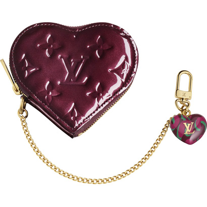 Louis Vuitton Pelle Monogram Vernis Coeur Coin Purse Rosso Fauviste Borse M91480