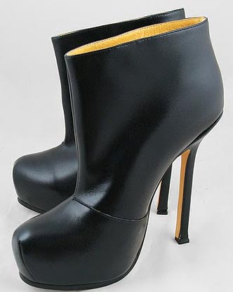 YSL sheepskin boot black 5202y