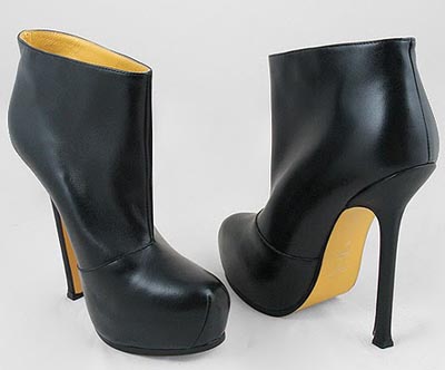 YSL sheepskin boot black 5202y