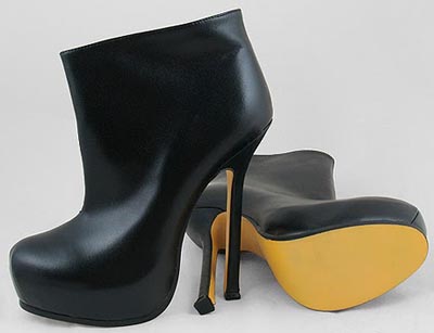 YSL sheepskin boot black 5202y