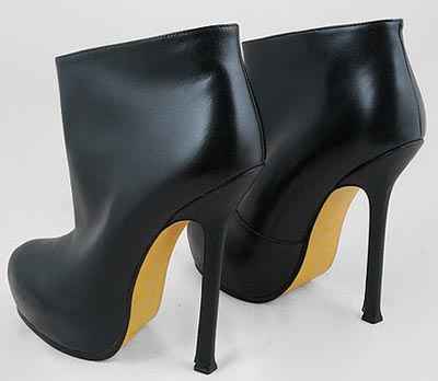YSL sheepskin boot black 5202y