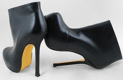 YSL sheepskin boot black 5202y
