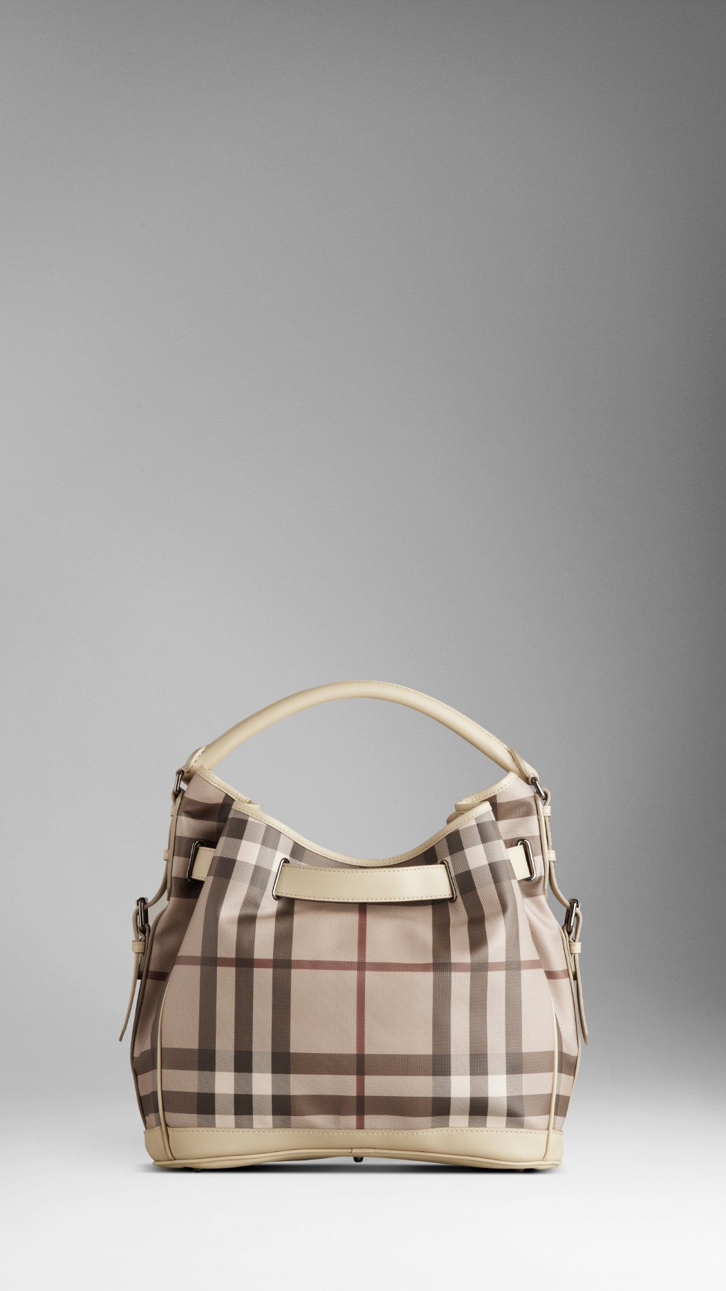 Burberry affumicato Controllare Media Hobo Borsa 10000013859