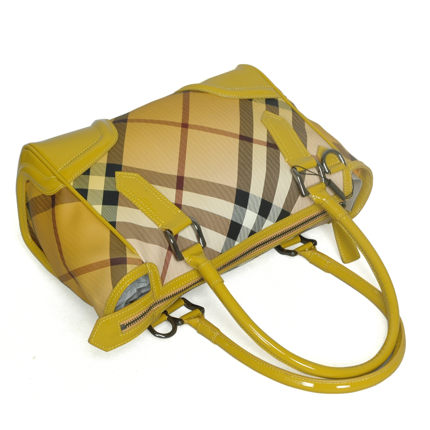 Burberry Canvas check finiture in pelle Tote Borsa 33379035