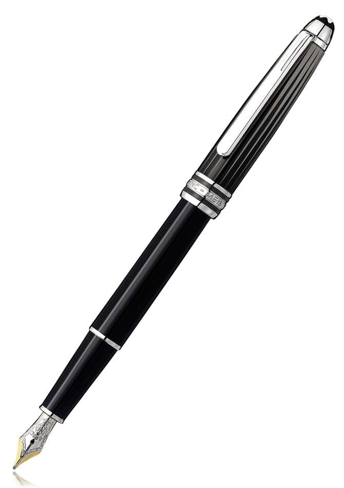 Montblanc Meisterstück Solitaire Doué 144 Black & amp; Penna stilografica Bianco