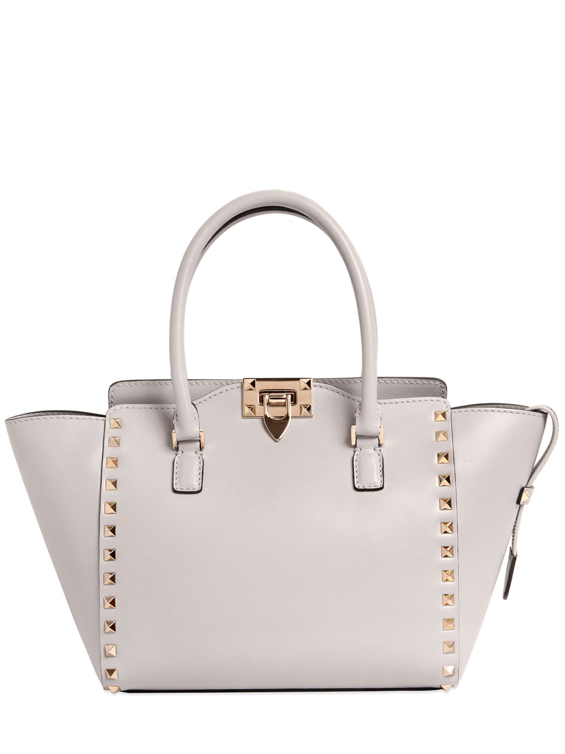 Valentino borsa piccola "rockstud" in pelle grigio chiaro donna borse,valentino tacchi,valentino slingbacks sale,classico