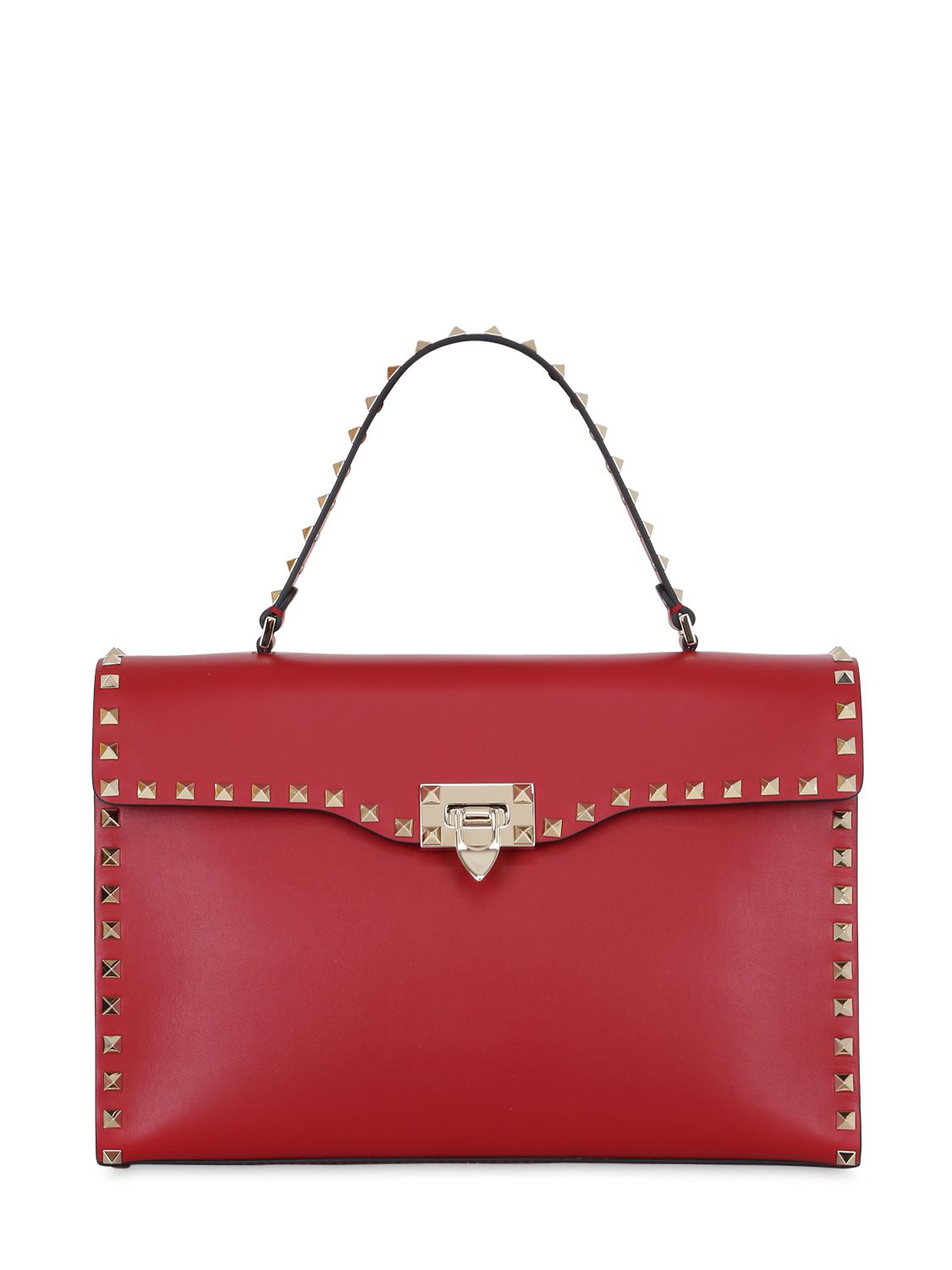 Valentino borsa "rockstud" in pelle spazzolata rosso valentino donna borse,valentino espadrillas shop online,valentino abito cocktail,Milano sito