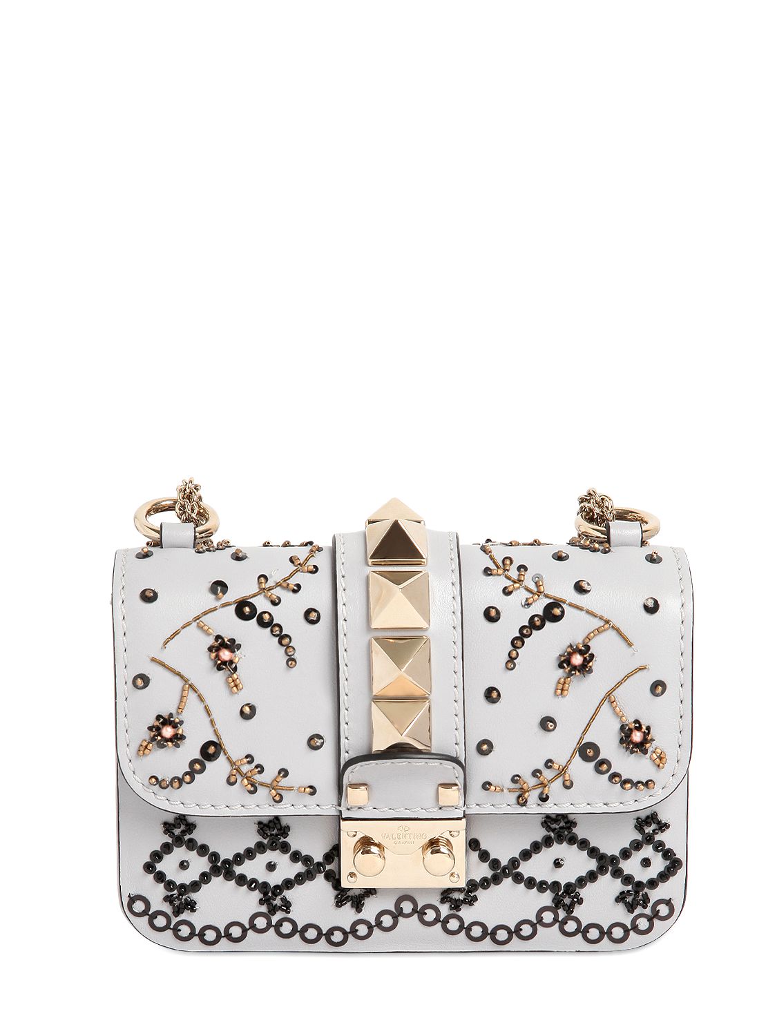 Valentino borsa piccola "rockstud" in pelle pastel grey donna borse,valentino espadrillas vendita,valentino abiti da cerimonia Vendita,classici