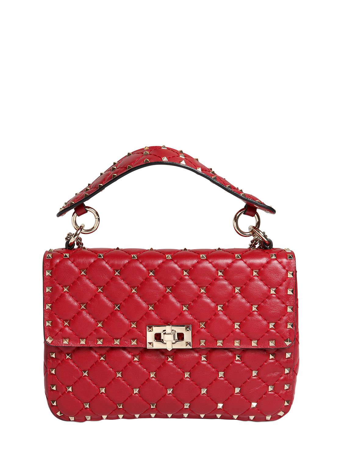 Valentino borsa media in pelle trapuntata con borchie rosso valentino donna borse,valentino sneakers vendita saldi,valentino Abbigliamento,perfetto