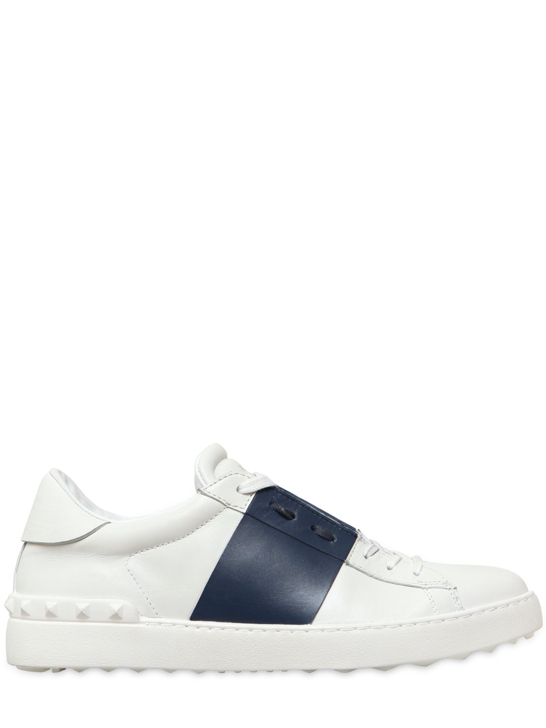 Valentino sneakers "open" in pelle bianco/blu uomo scarpe,valentino heavy tubino lace dress,valentino slingbacks sale,classico