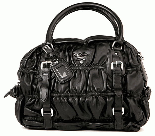 Prada Gaufre borse medico in pelle BL0397 in nero