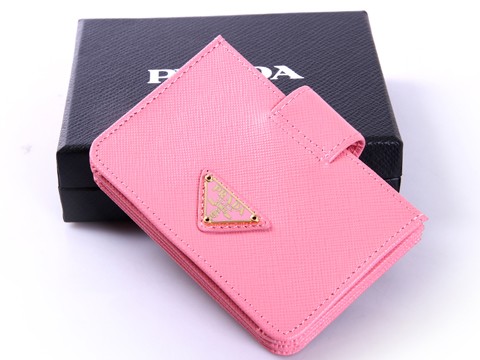 Prada Saffiano supporto di carta 1m1211 in pelle rosa