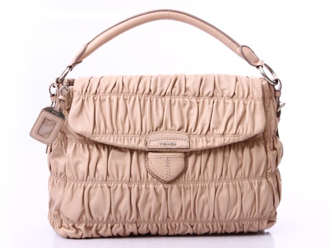 2013 Miglior Prada Gaufre Nappa Leather Hobo BR4732 in Light Pin