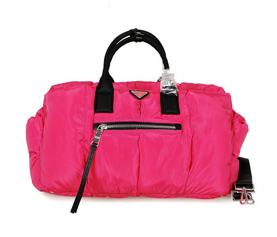 2013 Ultima Prada Bomber Tote Tessuto bn2635 a Rose