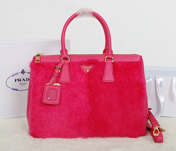 2013 Ultima Prada Cony capelli Tote BN2274 con Rosa Saffiano Lea