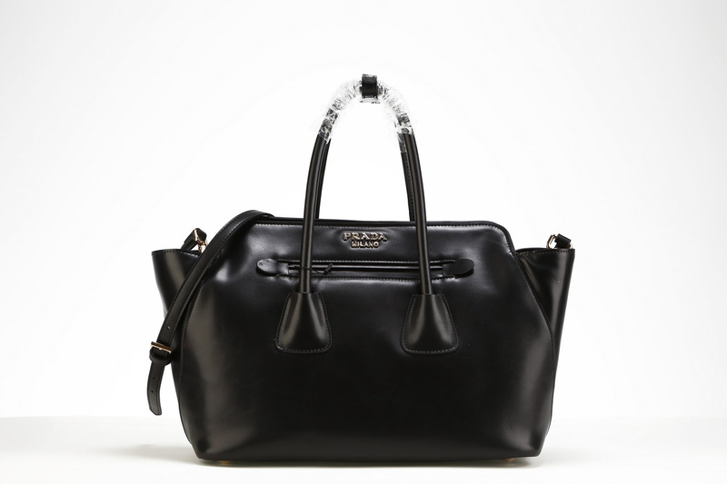 2013 Ultima Prada morbida pelle di vitello Tote BN2611 in Black