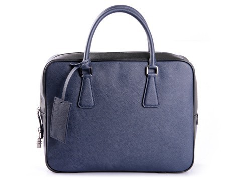 2013 Uomo Prada Two- tone Bicolor Saffiano pelle valigetta in Ba