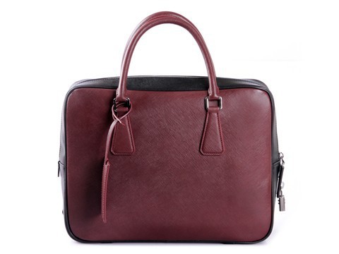 2013 Uomo Prada Two- tone Bicolor Saffiano Cartella in pelle in