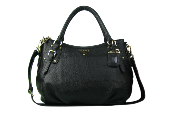 Prada Vitello Daino Tote BR4579 in Nero