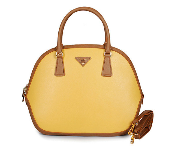 2013 Saffiano Tote 6628 Marrone/Cuoio Giallo