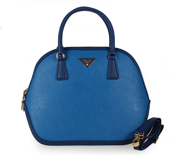 2013 Prada Saffiano Tote 6628 Royal blu/Blu Pelle